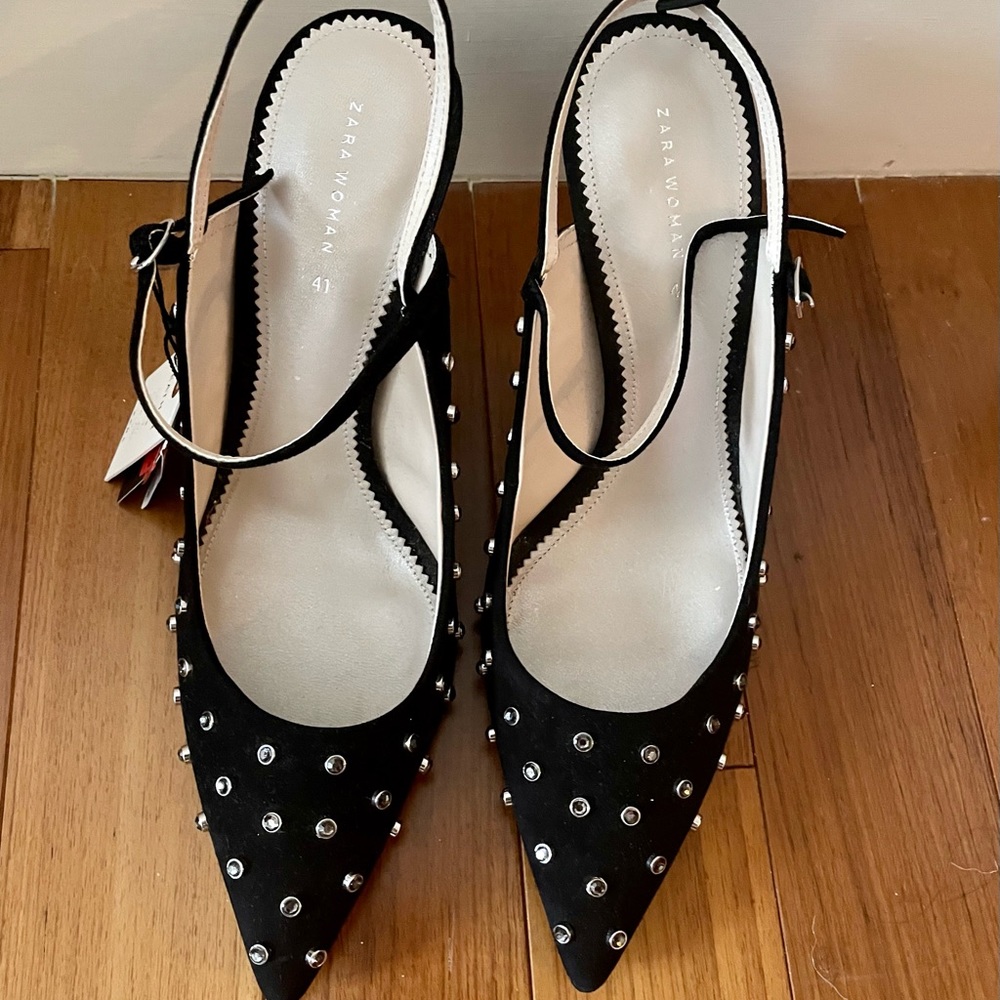 Black Slingback Shoes/Size 10
